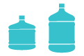 3 and 5 gallon bottle icons