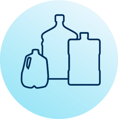 various empty jugs icon